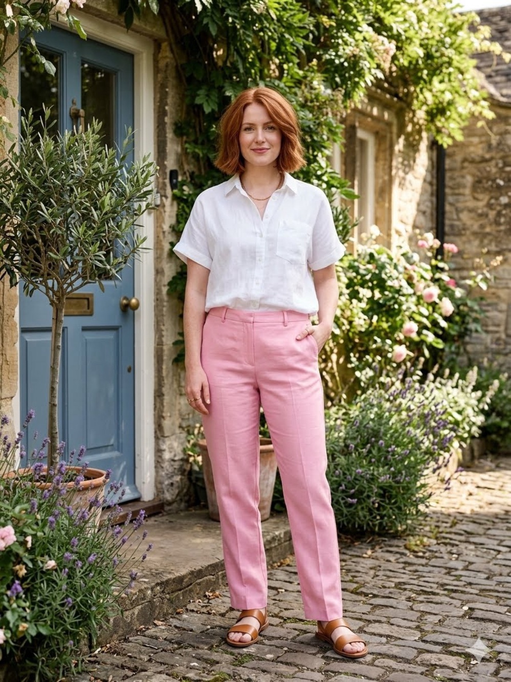 GAP Straight Leg Pink Dress Pants